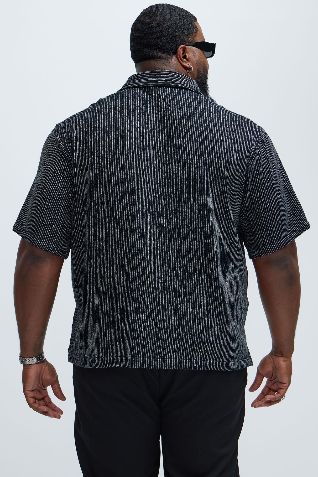 Neil Textured Shirt - Black/White Product Image