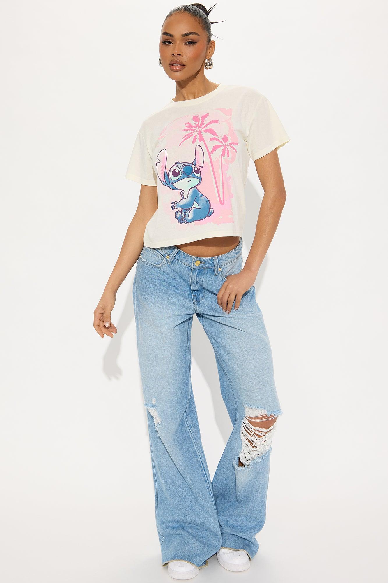 Stitch In Paradise Graphic Tee - Ivory Product Image