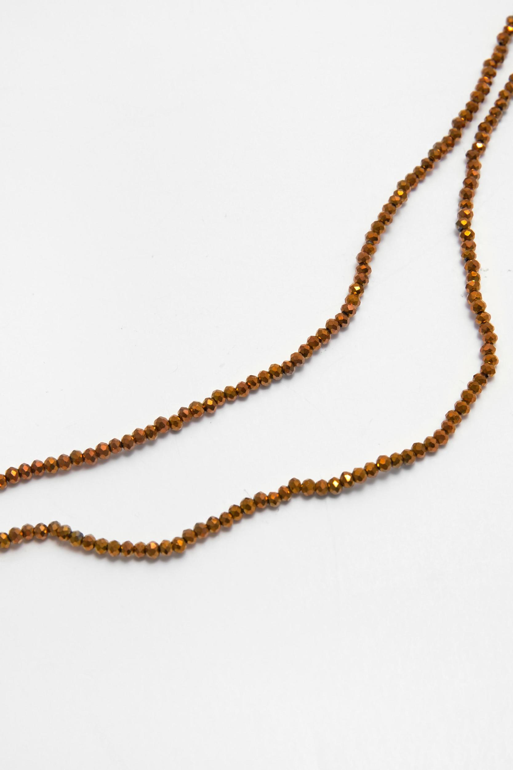 Double-strand necklace with beads Product Image