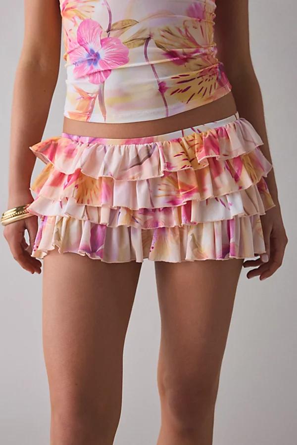 Out From Under Cammy Ruffle Trim Micro Skort Womens at Urban Outfitters Product Image