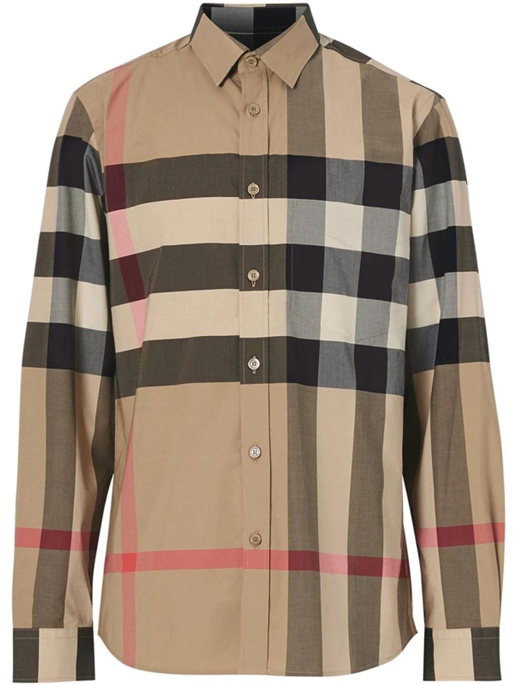 checkered cotton shirt Product Image