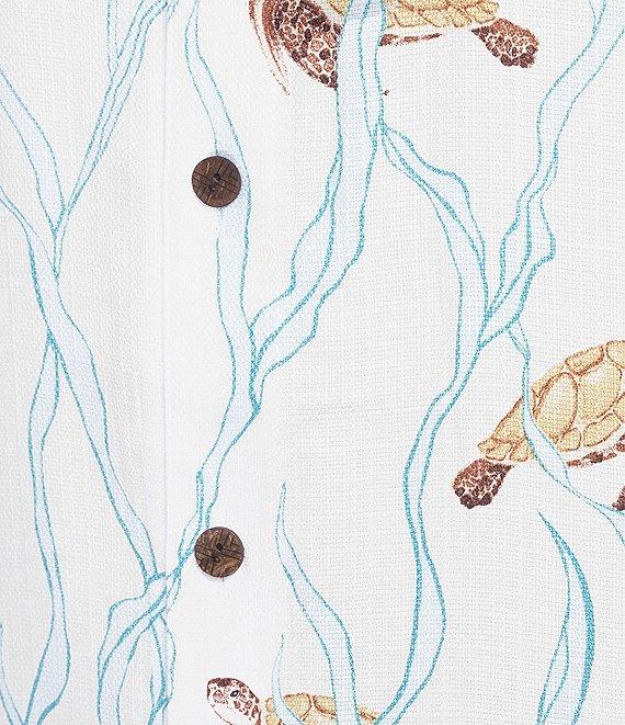 Caribbean Turtle Print Short Sleeve Woven Shirt Product Image