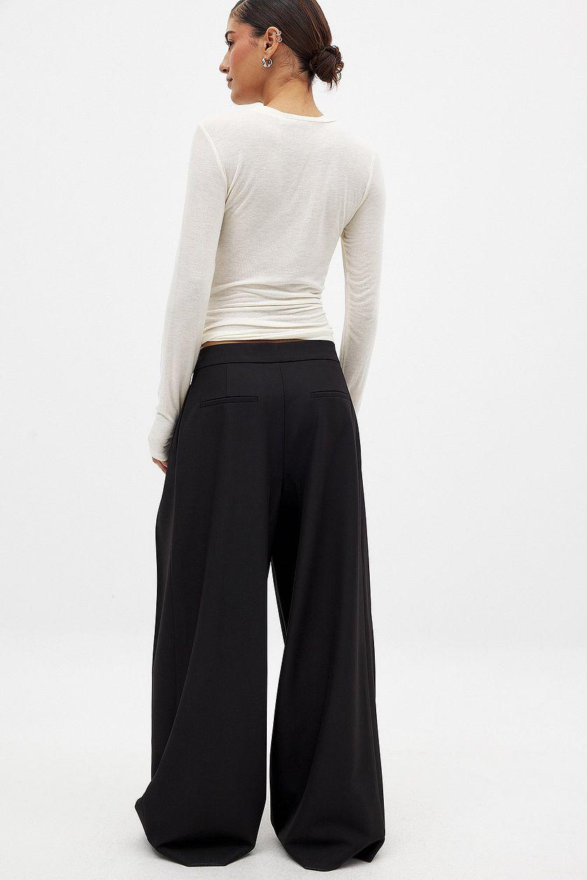 Mid Waist Suit Pants Product Image