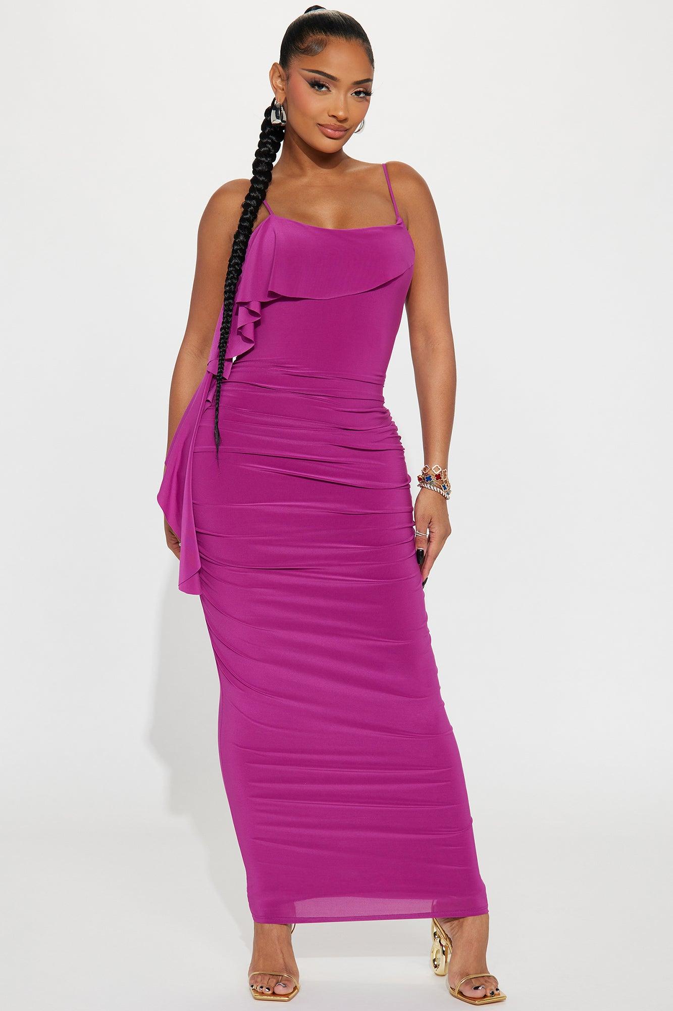 Calling My Name Maxi Dress - Magenta Product Image