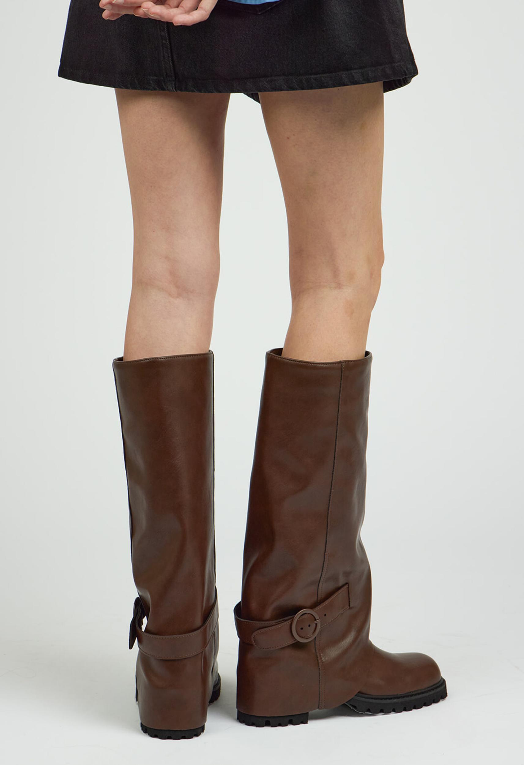 Joey Motorcycle Boot In Brown Product Image