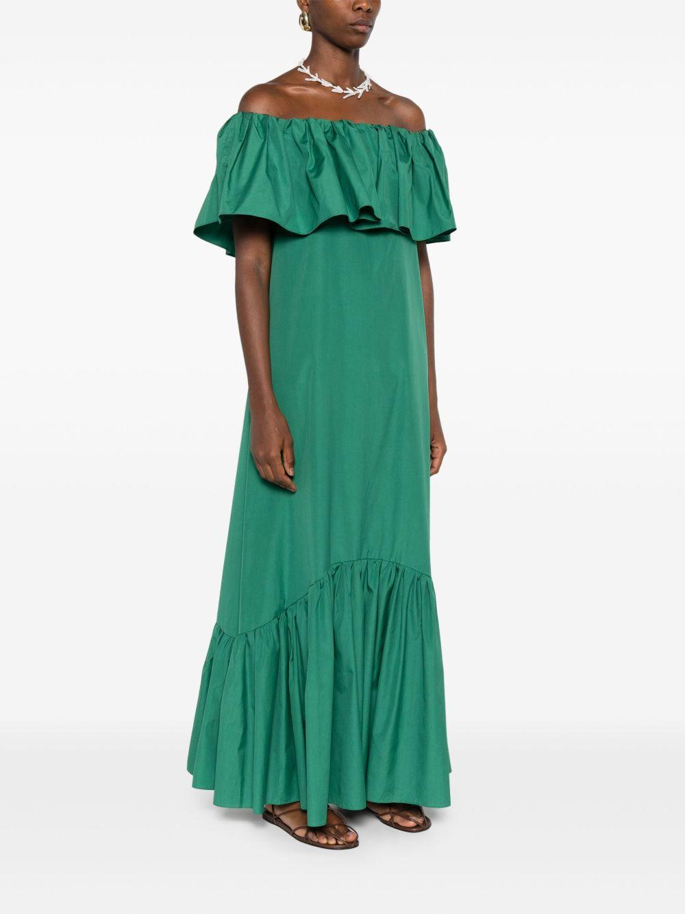 off-shoulder ruffled dress Product Image