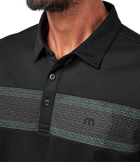 TravisMathew Good Good Chest Stripe Short Sleeve Polo Shirt Product Image
