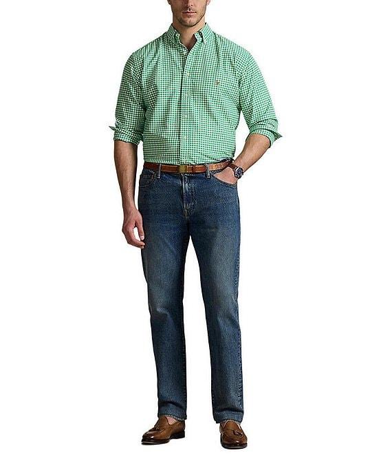 Polo Ralph Lauren Big & Tall Gingham Oxford Long Sleeve Woven Shirt Product Image