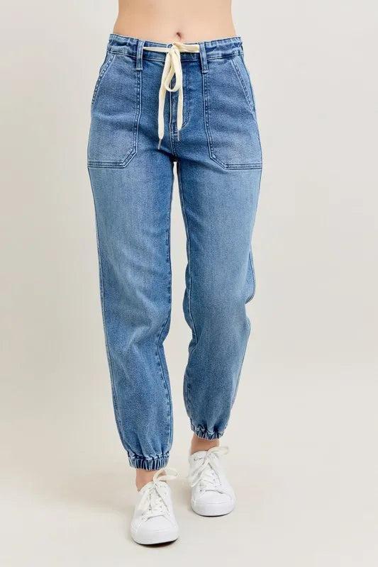 88948   Lani Hi-Rise Denim Judy Blue Jogger Jeans Product Image