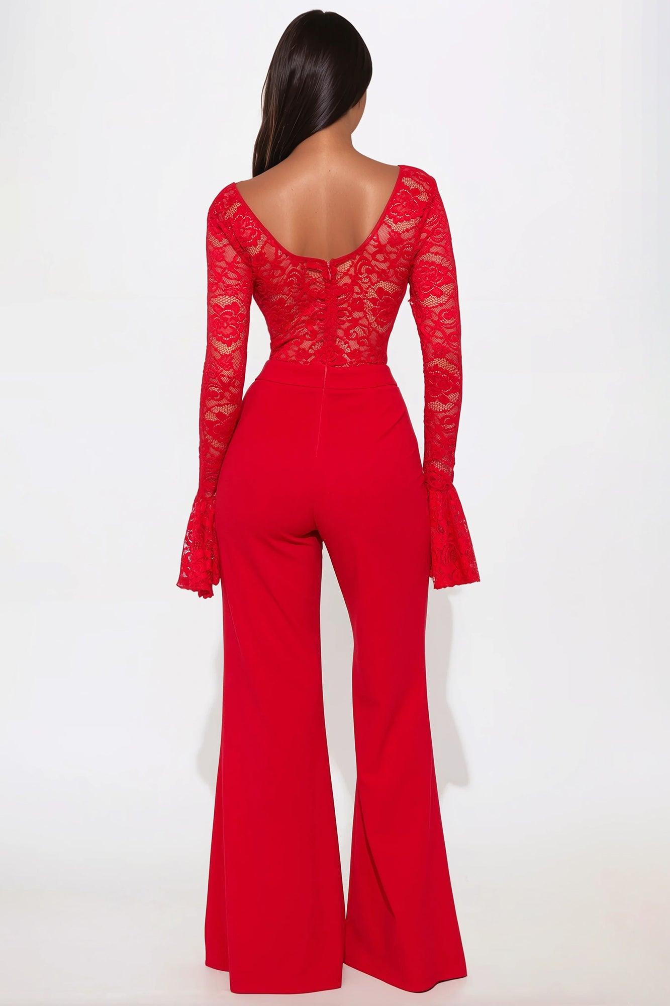 Sweeter Than You Jumpsuit - Red Product Image