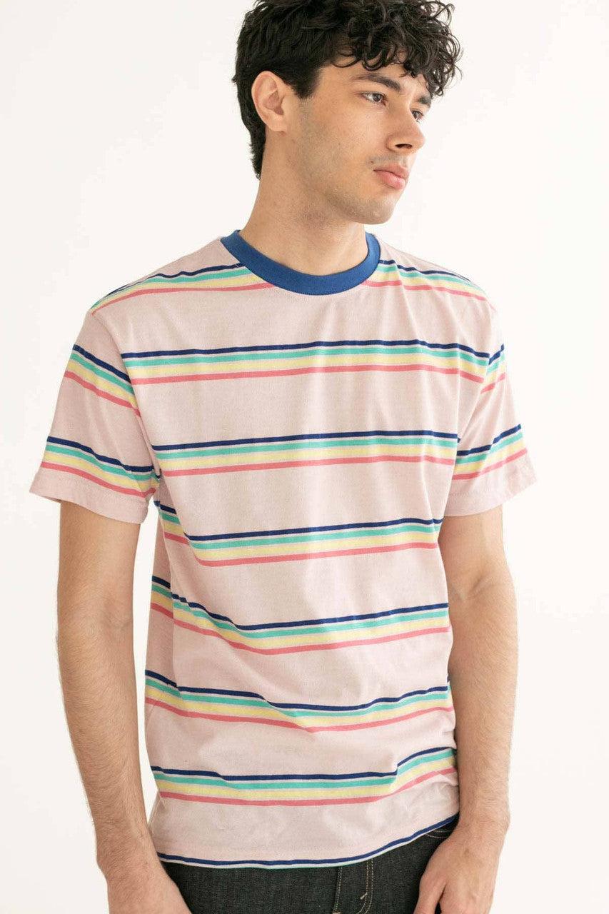 Chalk Pink Striped T-Shirt Product Image