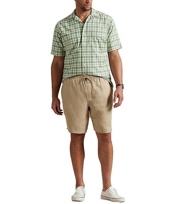 Polo Ralph Lauren Big & Tall Plaid Oxford Short Sleeve Woven Camp Shirt Product Image