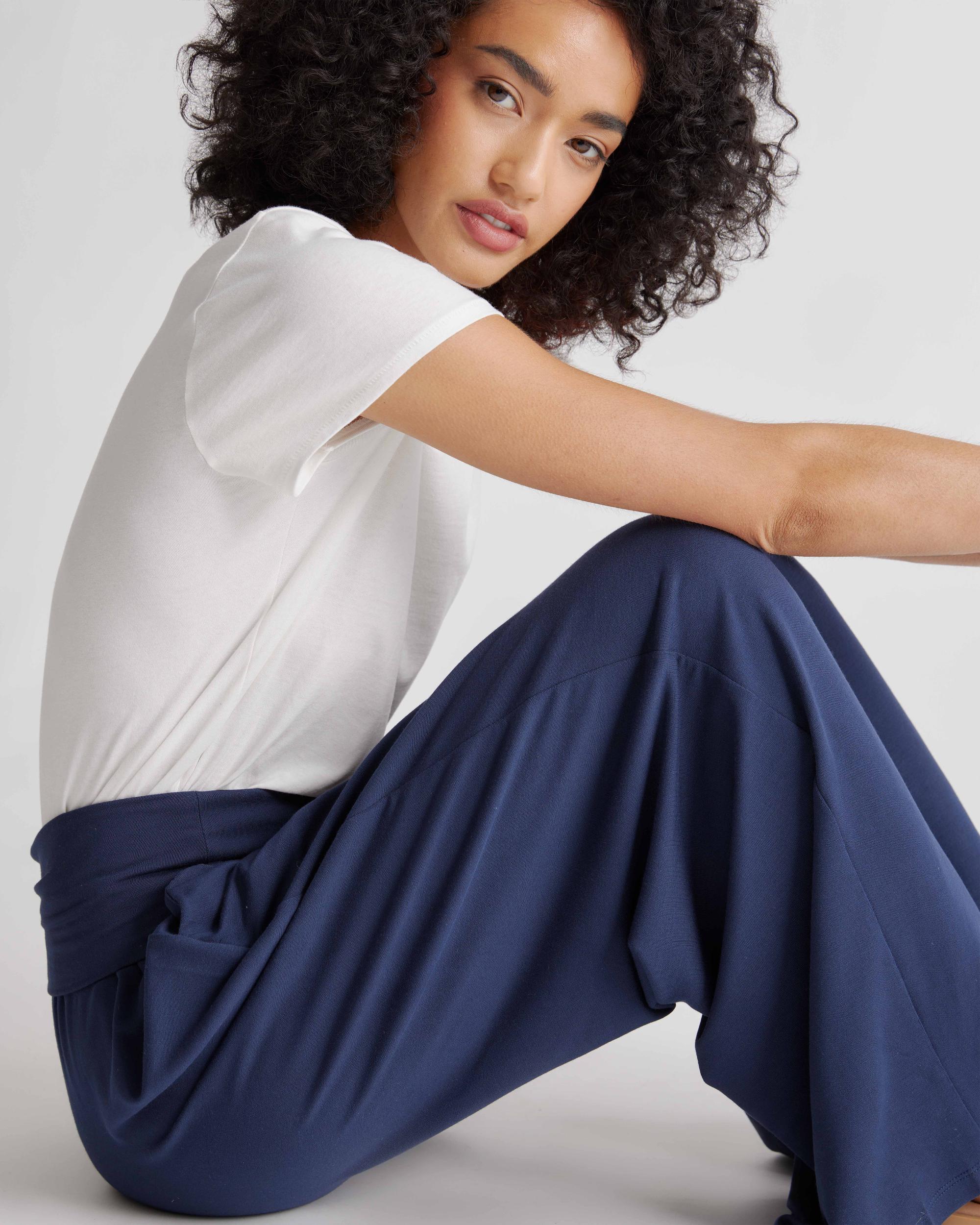 Quince | Women's French Terry Modal Wide Leg Pants Lenzing Modal Product Image