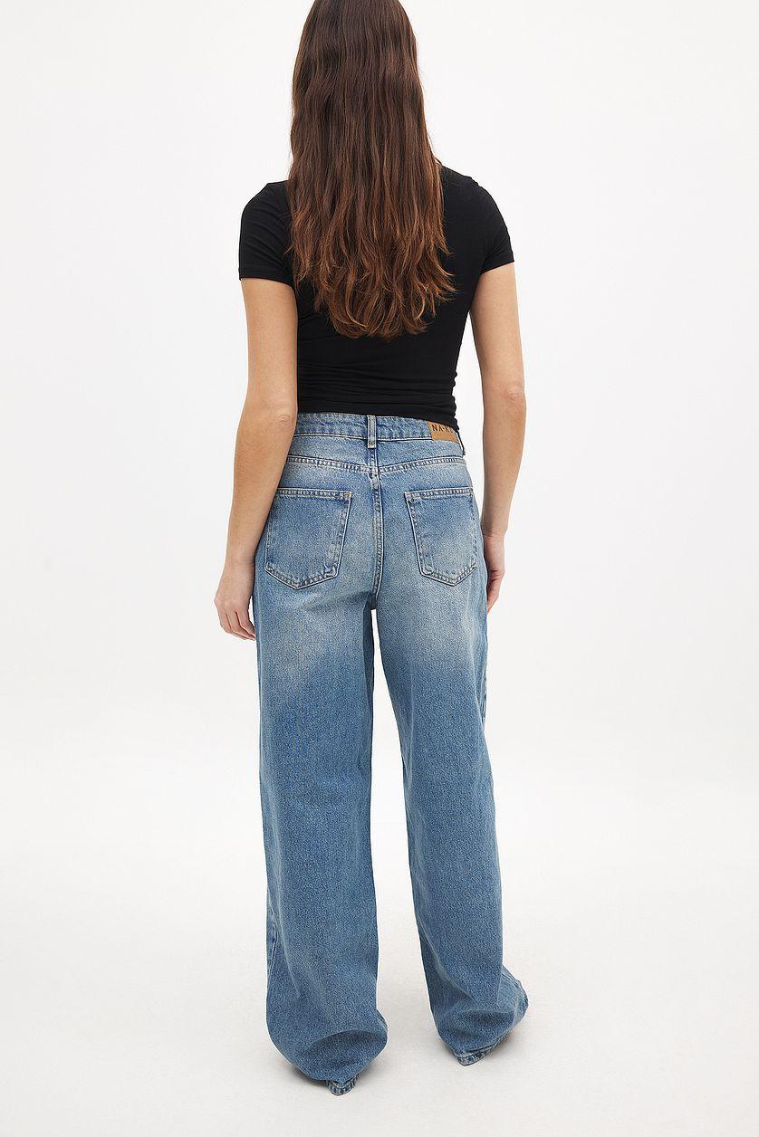 Loose Low Waist Long Jeans Product Image