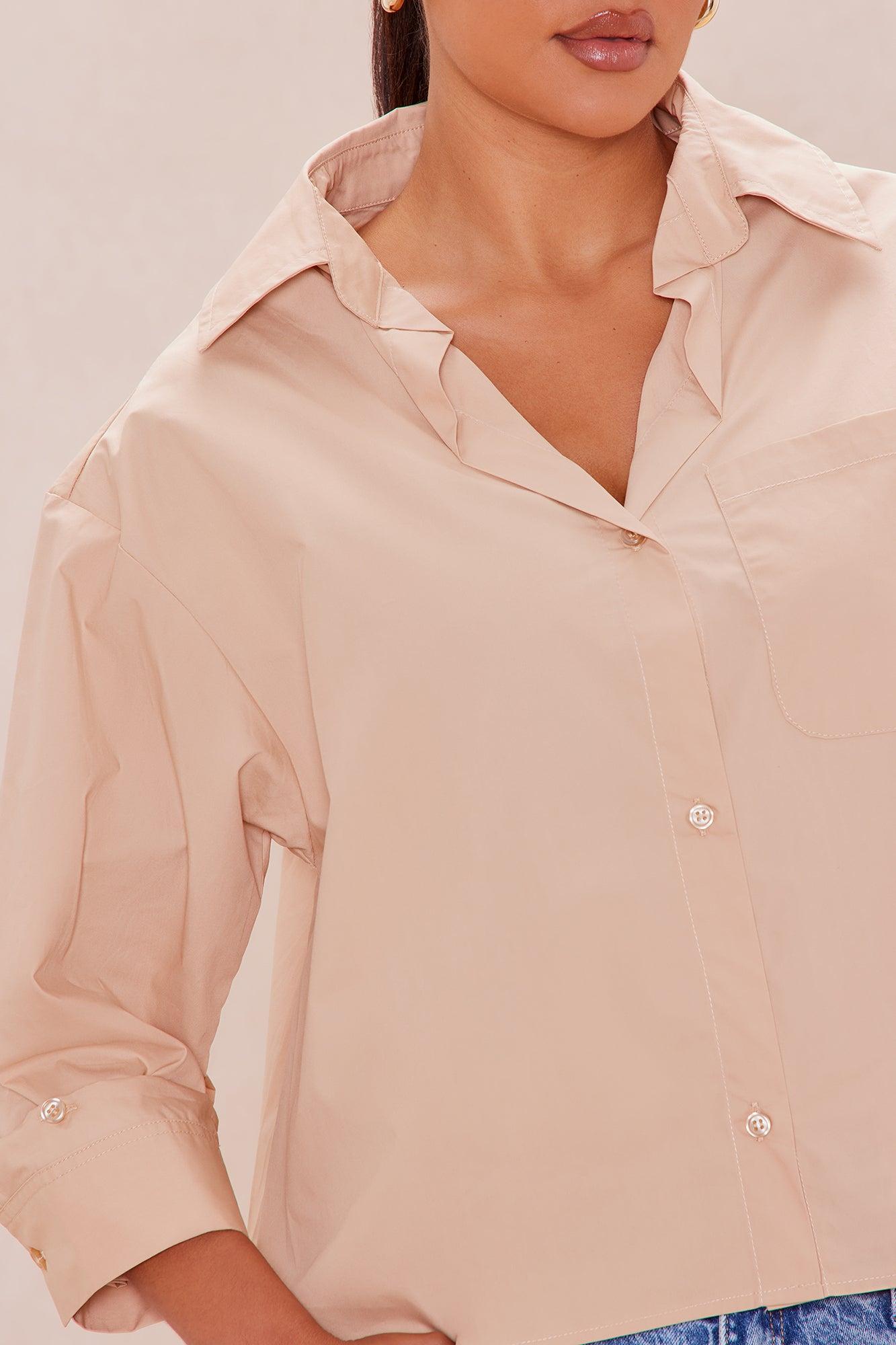 Talia Button Up Shirt - Khaki Female Product Image
