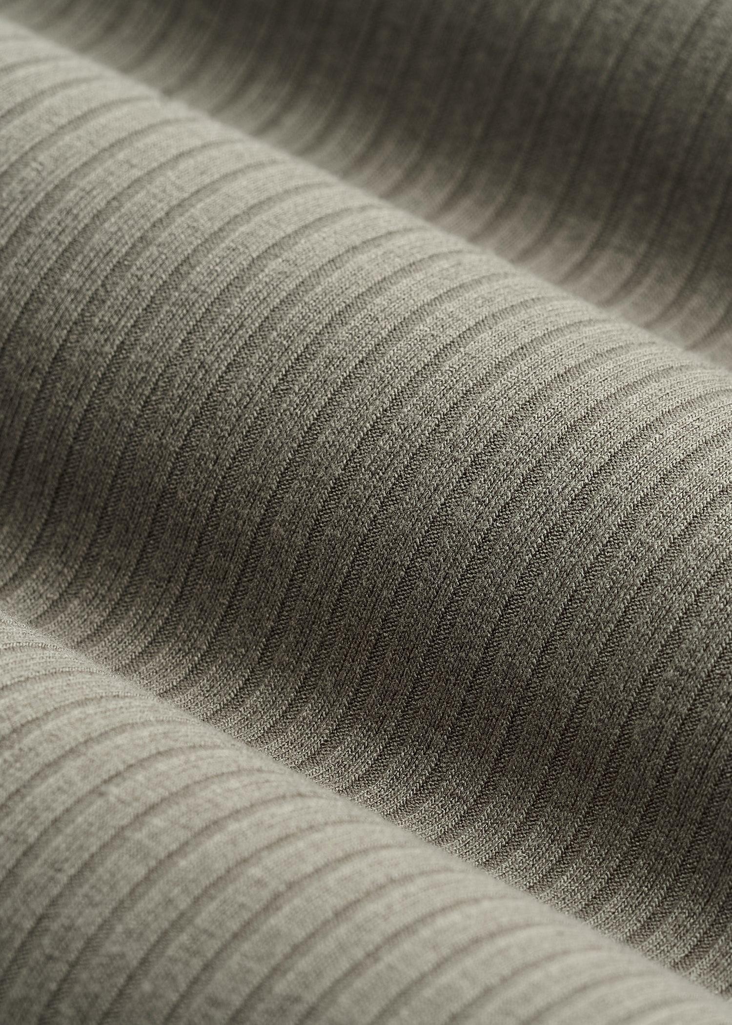 Lightweight Ribbed Cropped Lounge Shirt for Tall Women in Camper Green Female Product Image