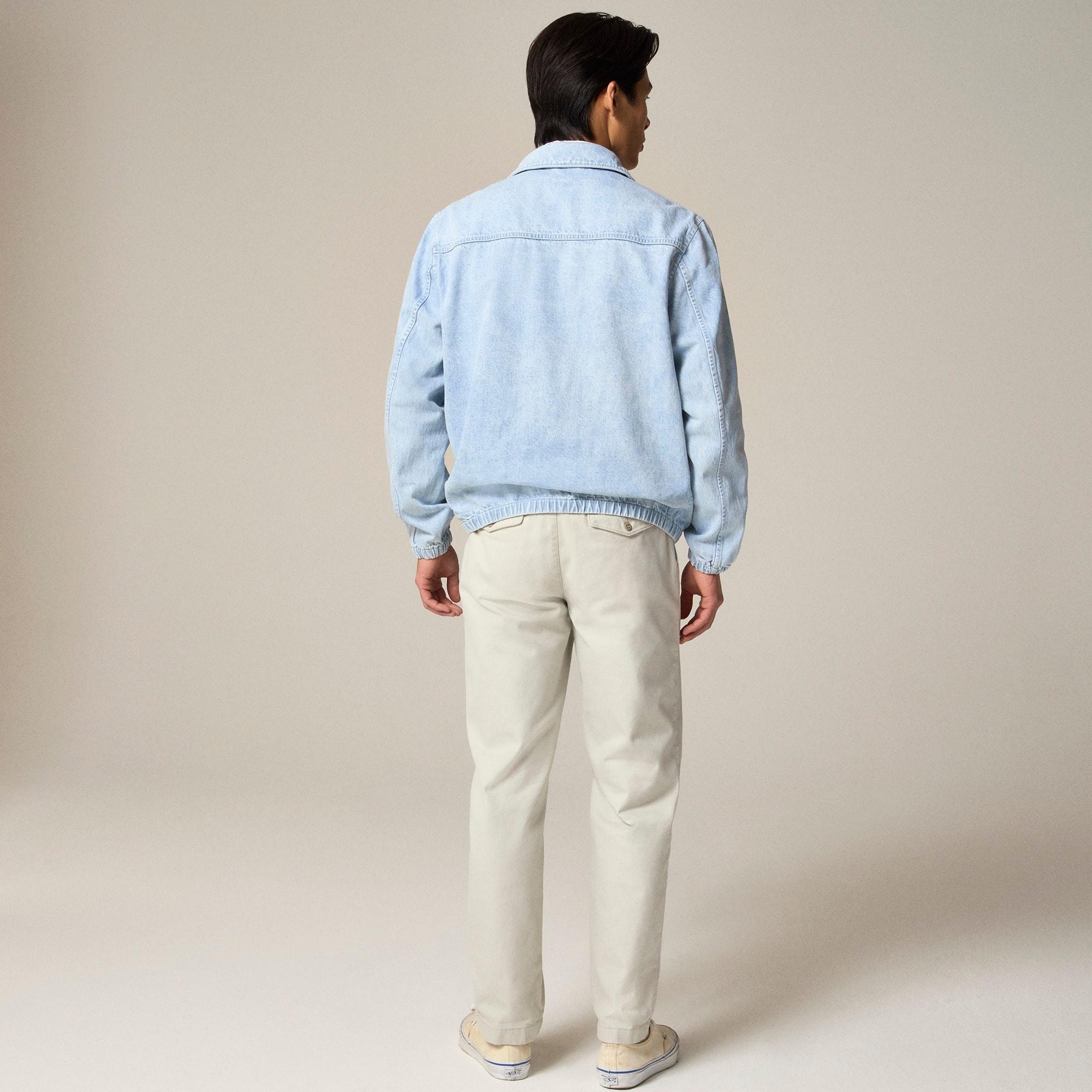 Harrington jacket in washed denim Product Image