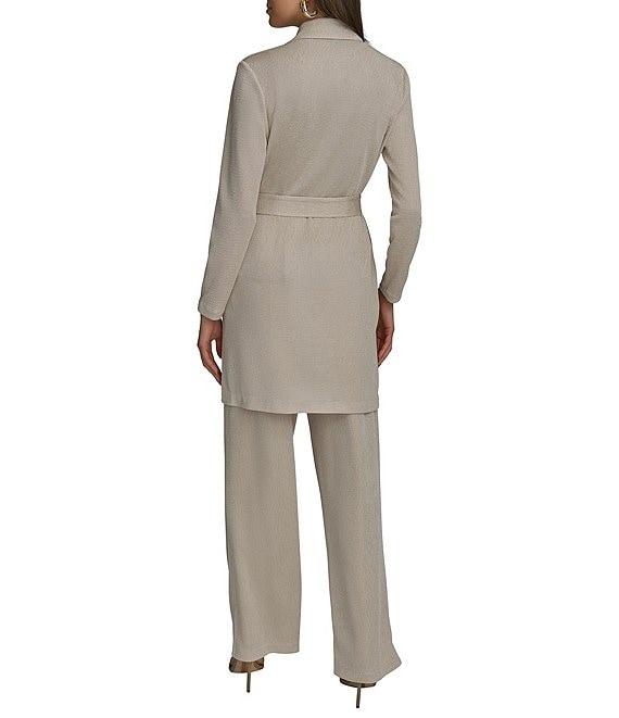 Donna Karan Long Sleeve Belted Knit Jacket Product Image
