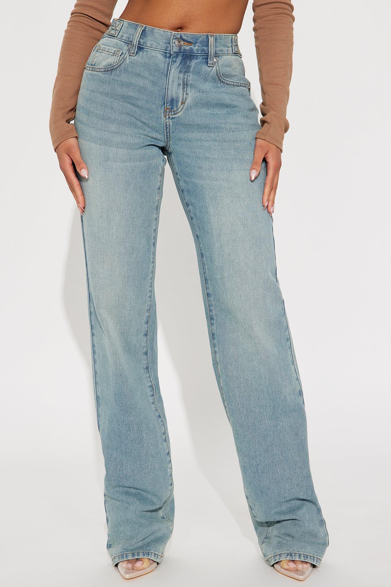 Tall Dani Drop Waist Straight Leg Jeans - Medium Wash Product Image