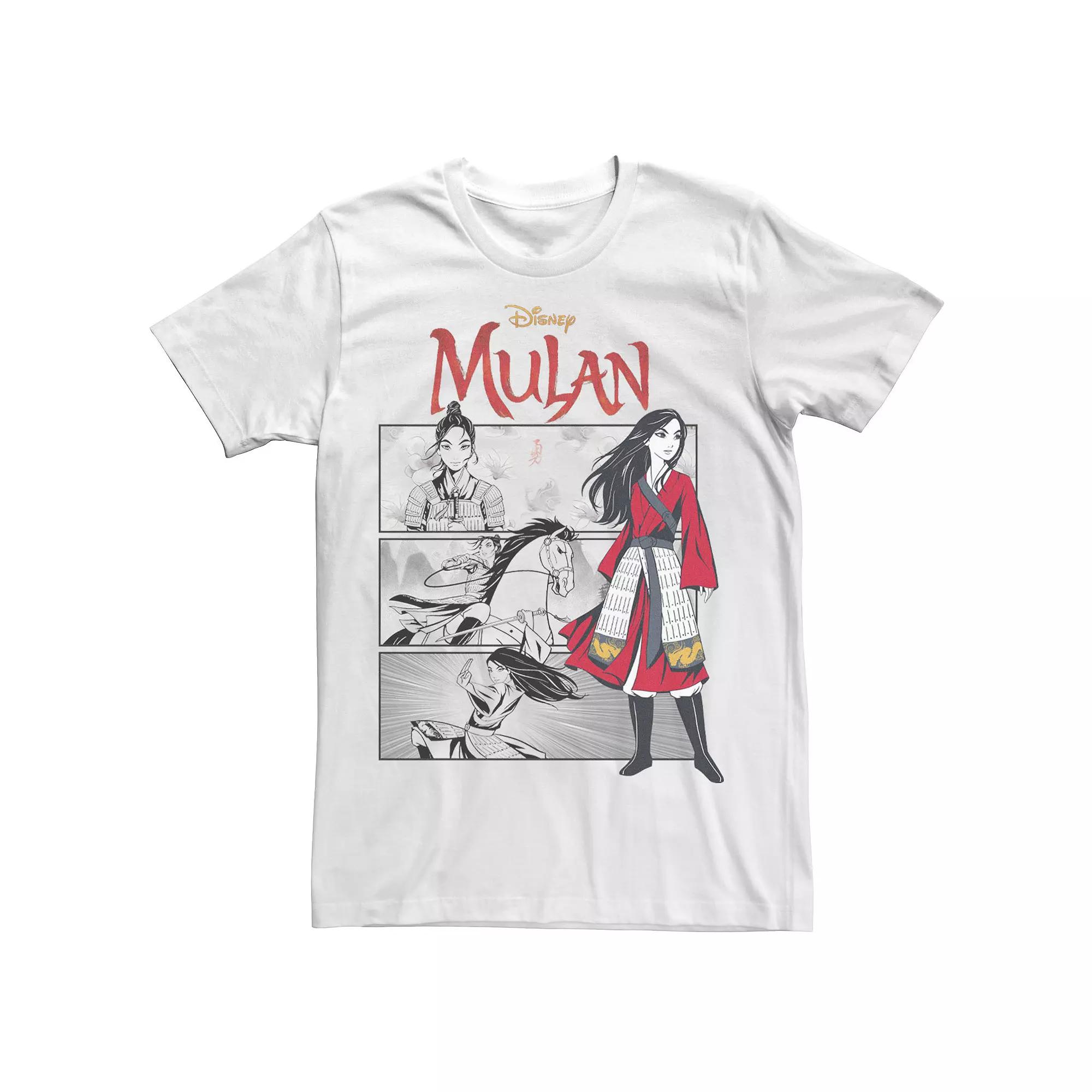 Disney's Mulan Live Action Comic Panels Men's Tee,  Product Image