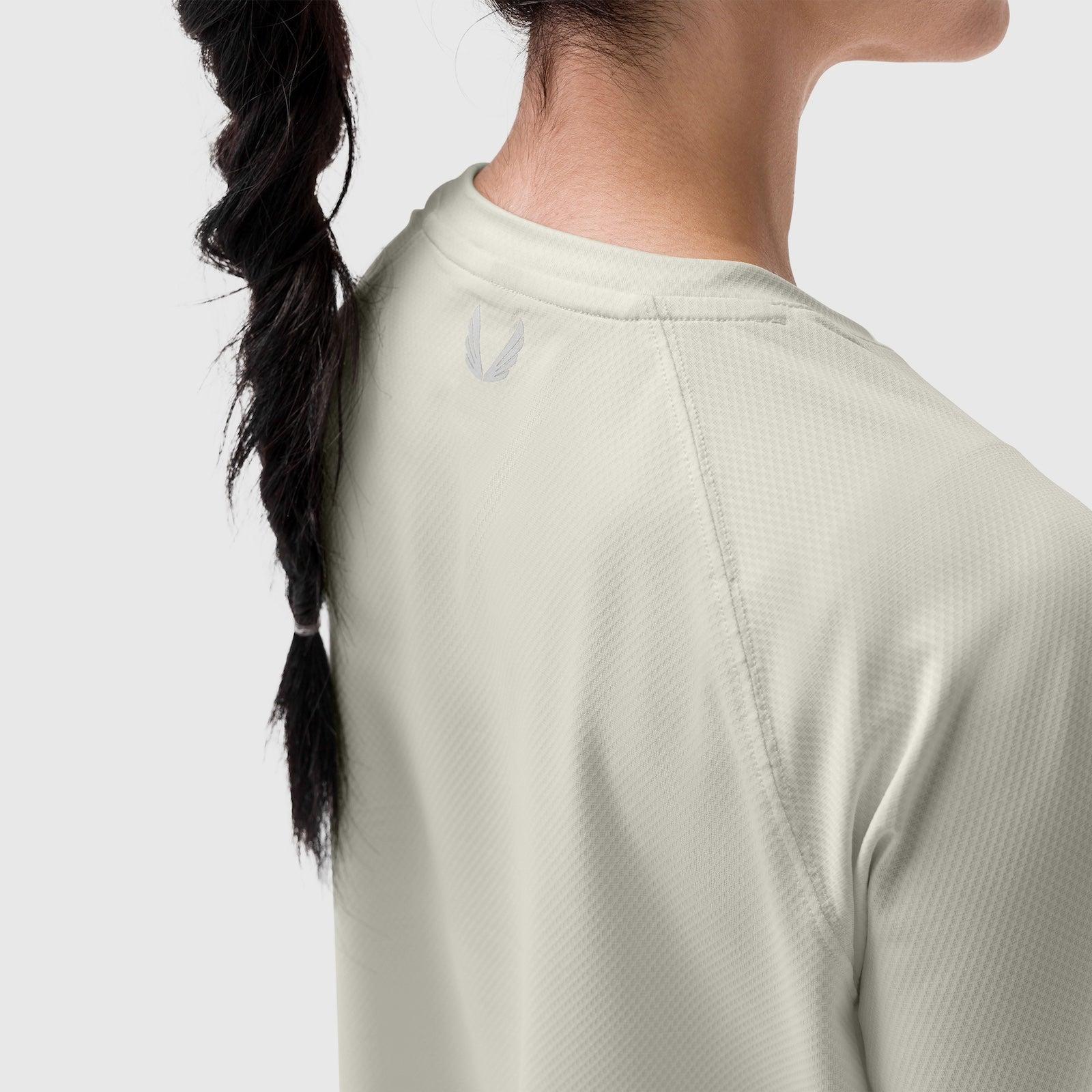 W018. AeroSilver® Cropped Tee - Ivory Cream Product Image