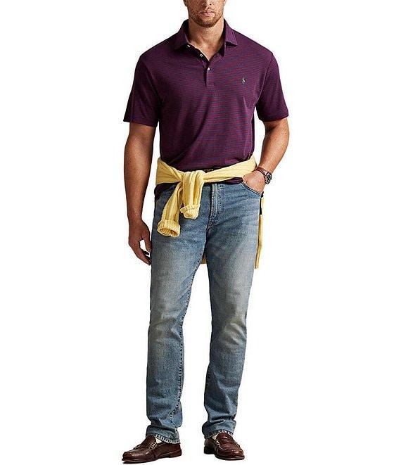 Polo Ralph Lauren Big & Tall Classic Fit Soft Cotton Stripe Short Sleeve Polo Shirt Product Image