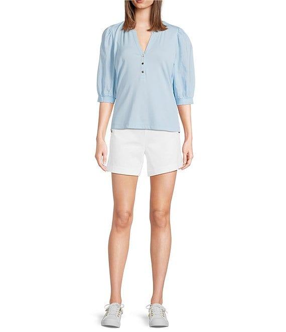 Lilly Pulitzer Eliska Stretch High Rise Side Button Shorts Product Image