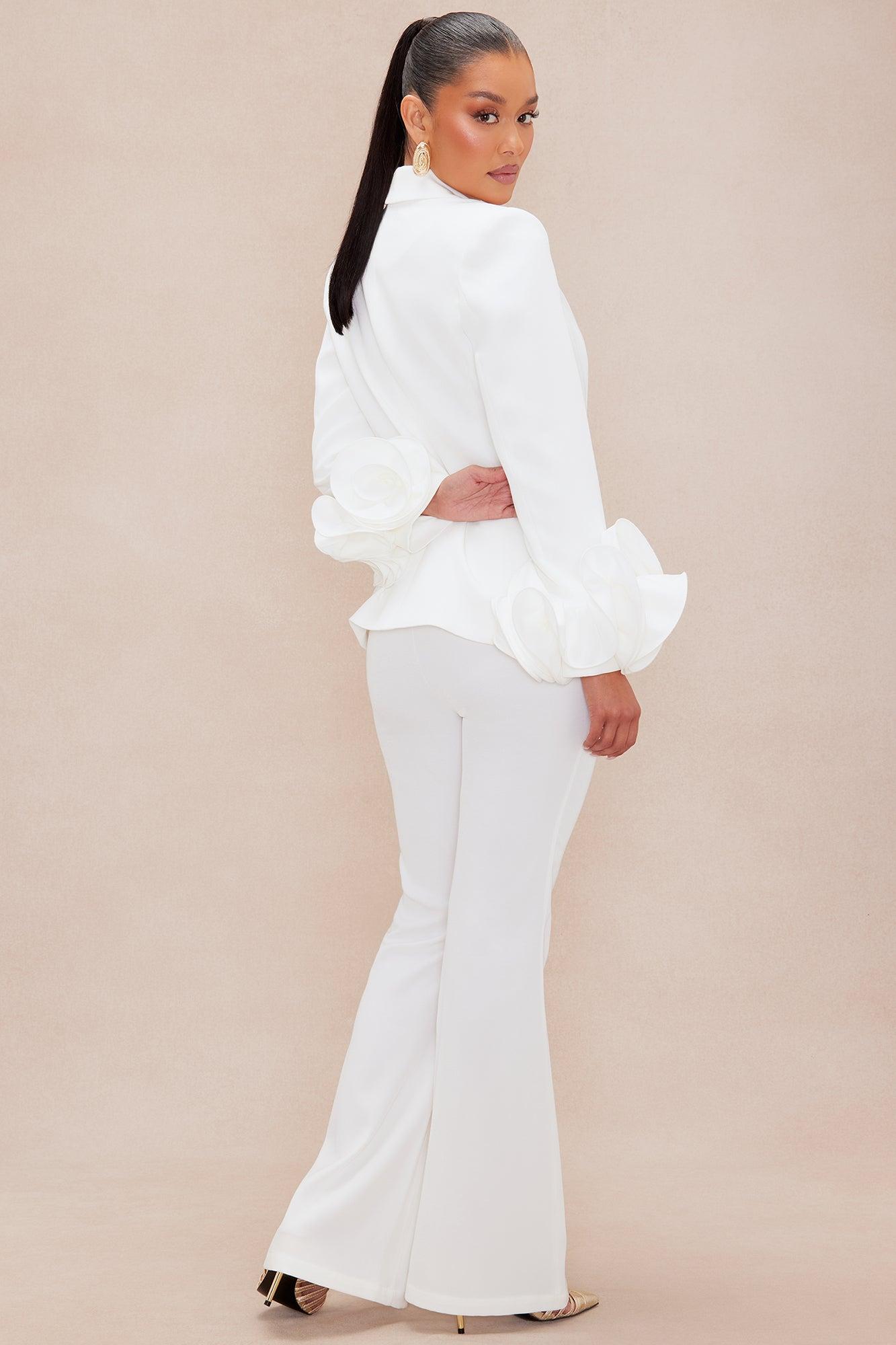 Amora Blazer Suit Set - White Product Image
