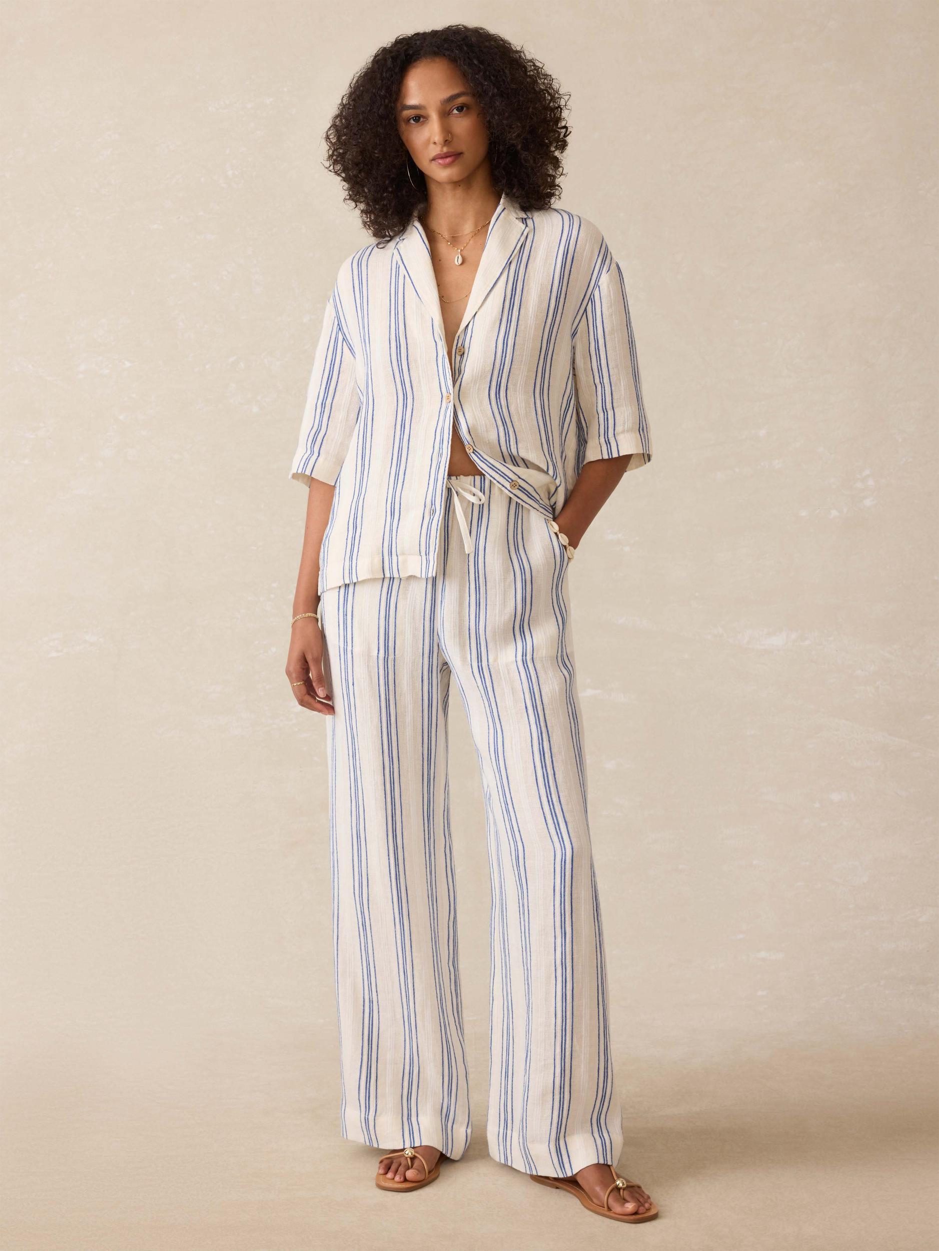 Laidback Palma Linen Pant - Sail Away Stripe Female Product Image