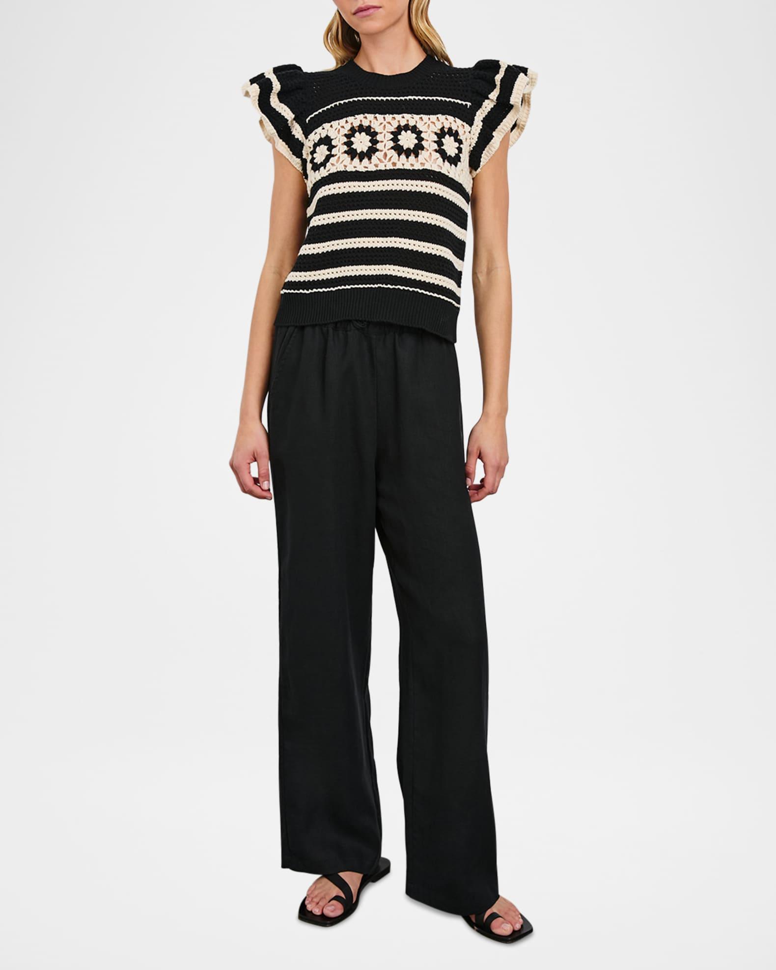 Penelope Crochet Stripe Top Product Image