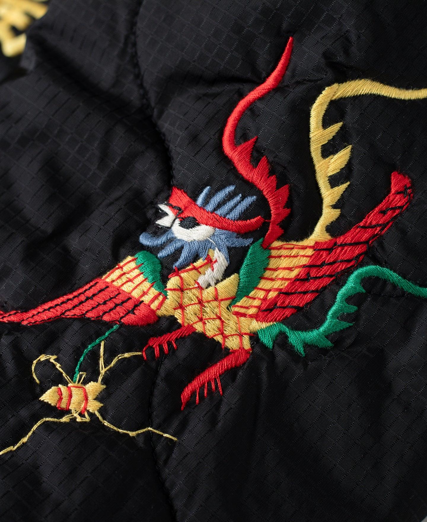 Vietnam War Quilted Padded Souvenir Jacket - Olive Product Image