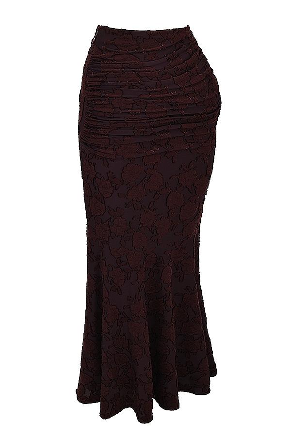 Adrielle  cocoa midi skirt Product Image