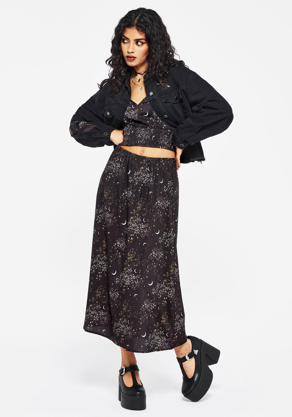 Peaseblossom Celestial Midi Skirt Product Image