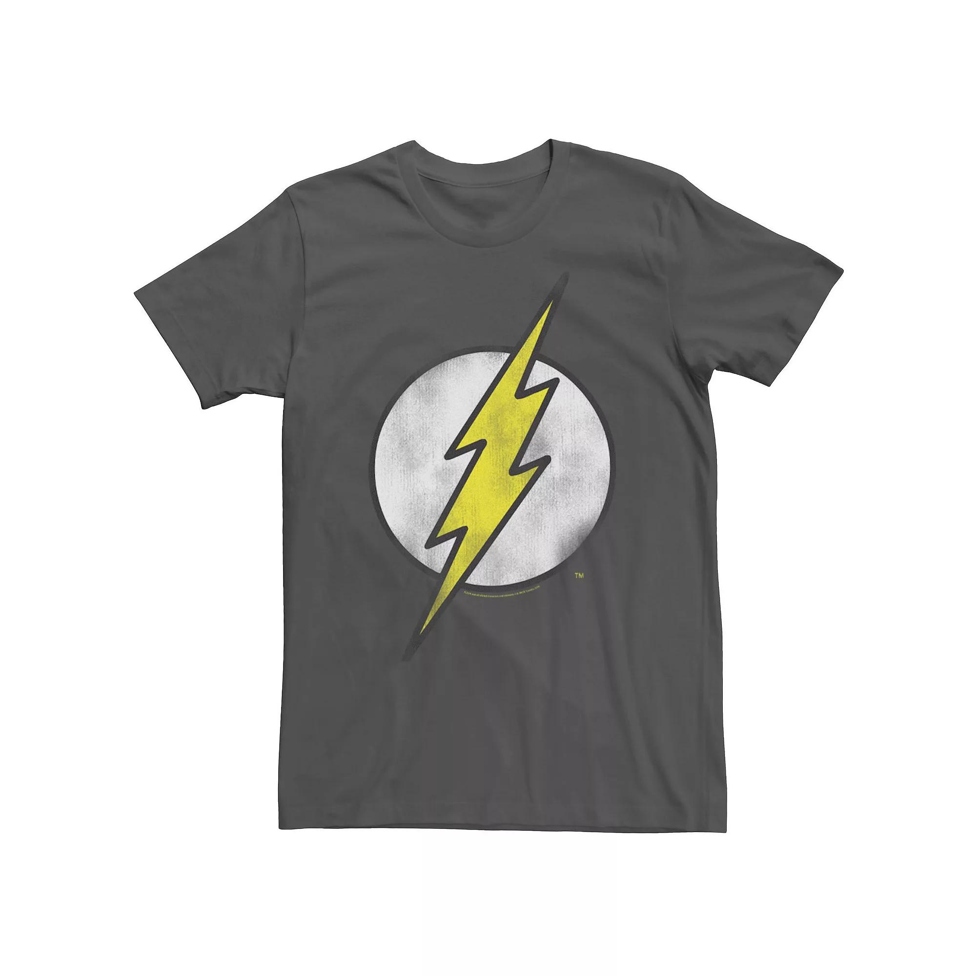 Men's DC Comics The Flash Large Classic Chest Logo Tee, Grey Product Image