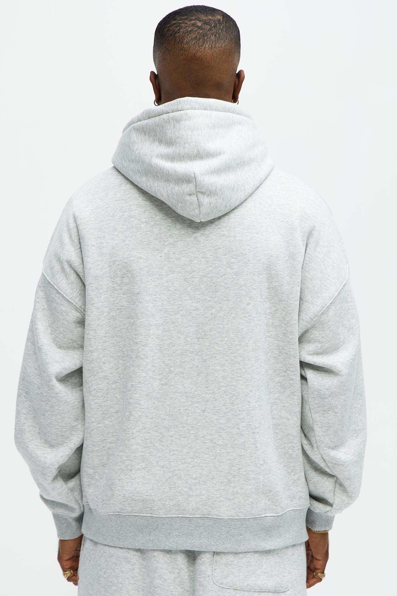 Tyson Oversized Heavyweight Hoodie - Heather Grey Product Image