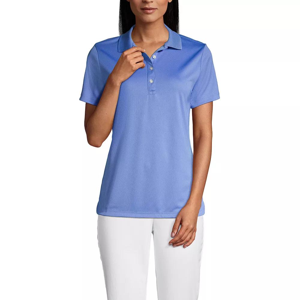 Women's Lands' End Short Sleeve Solid Active Polo Shirt,  Product Image