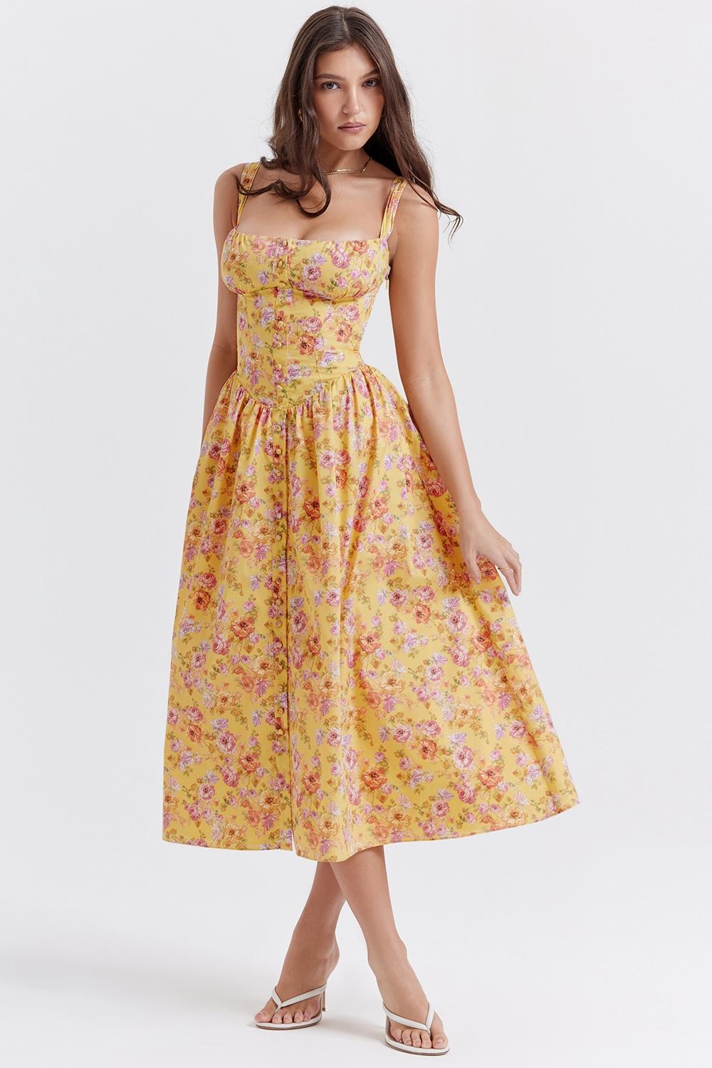 Tatiana  butter print midi sundress Product Image