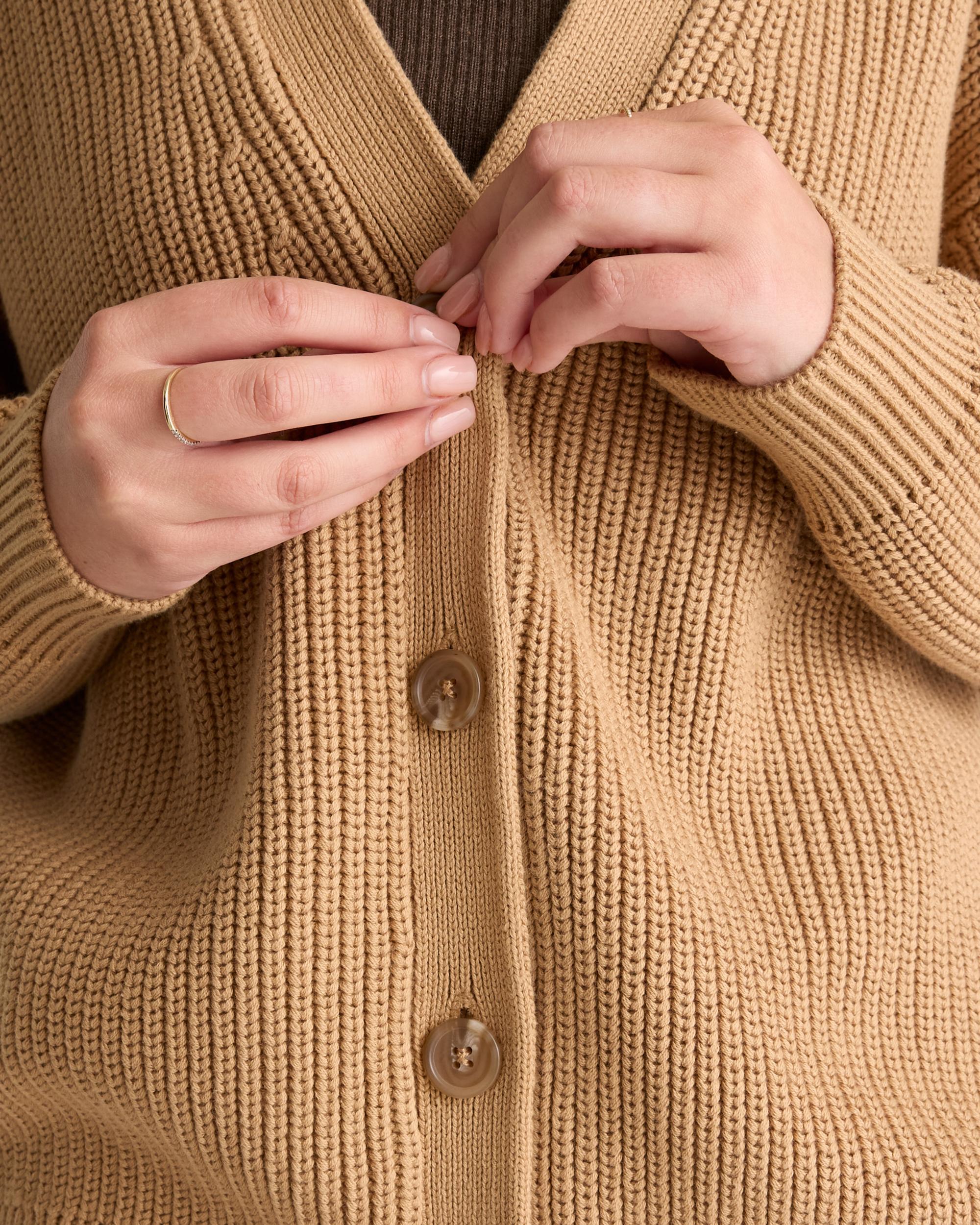 Quince | Women's OverSized Boyfriend Cardigan Sweater Size XS, Organic Cotton Product Image