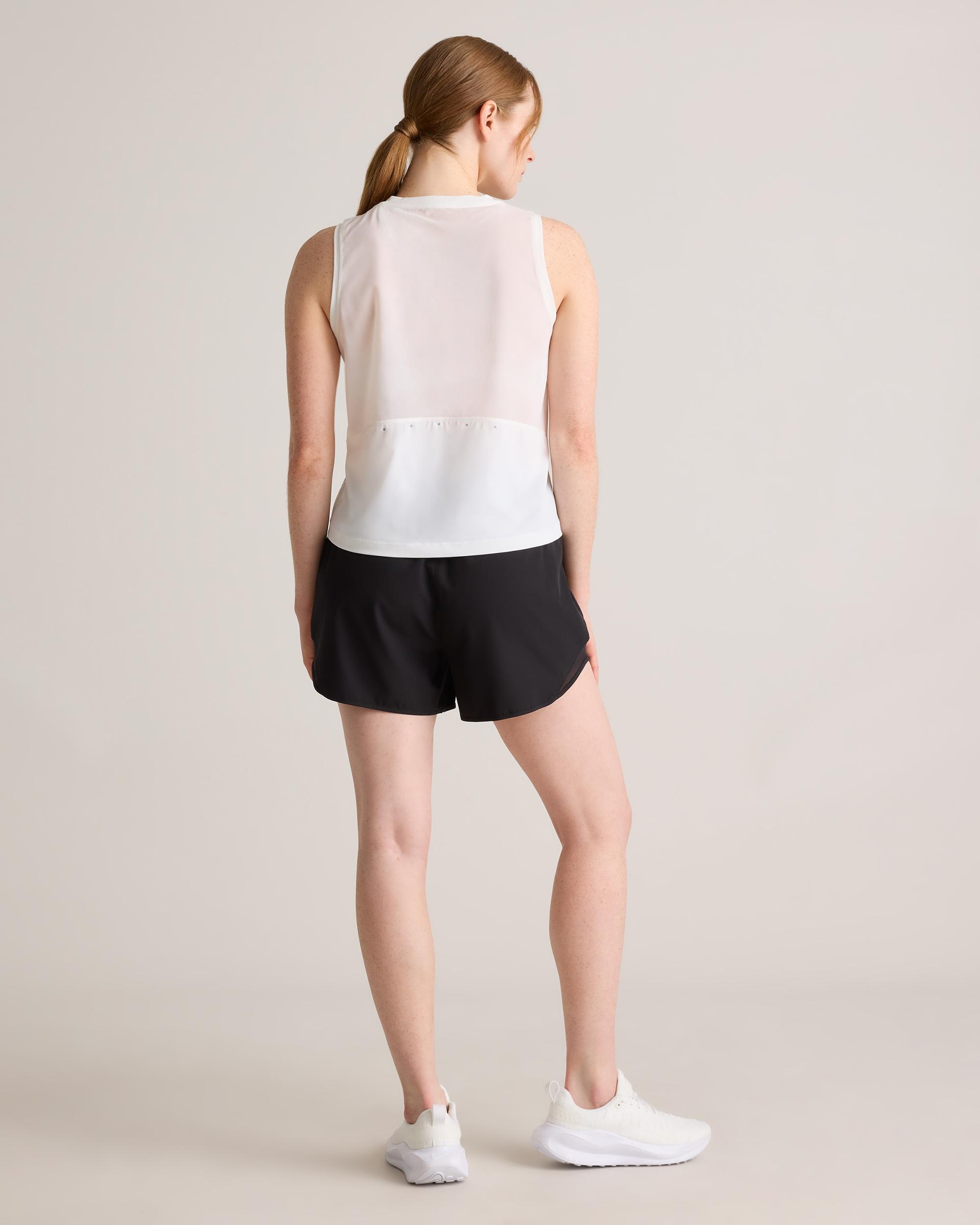 Quince | Women's Essential Run Cropped Muscle Tank Top Size XL, Nylon/Spandex Product Image