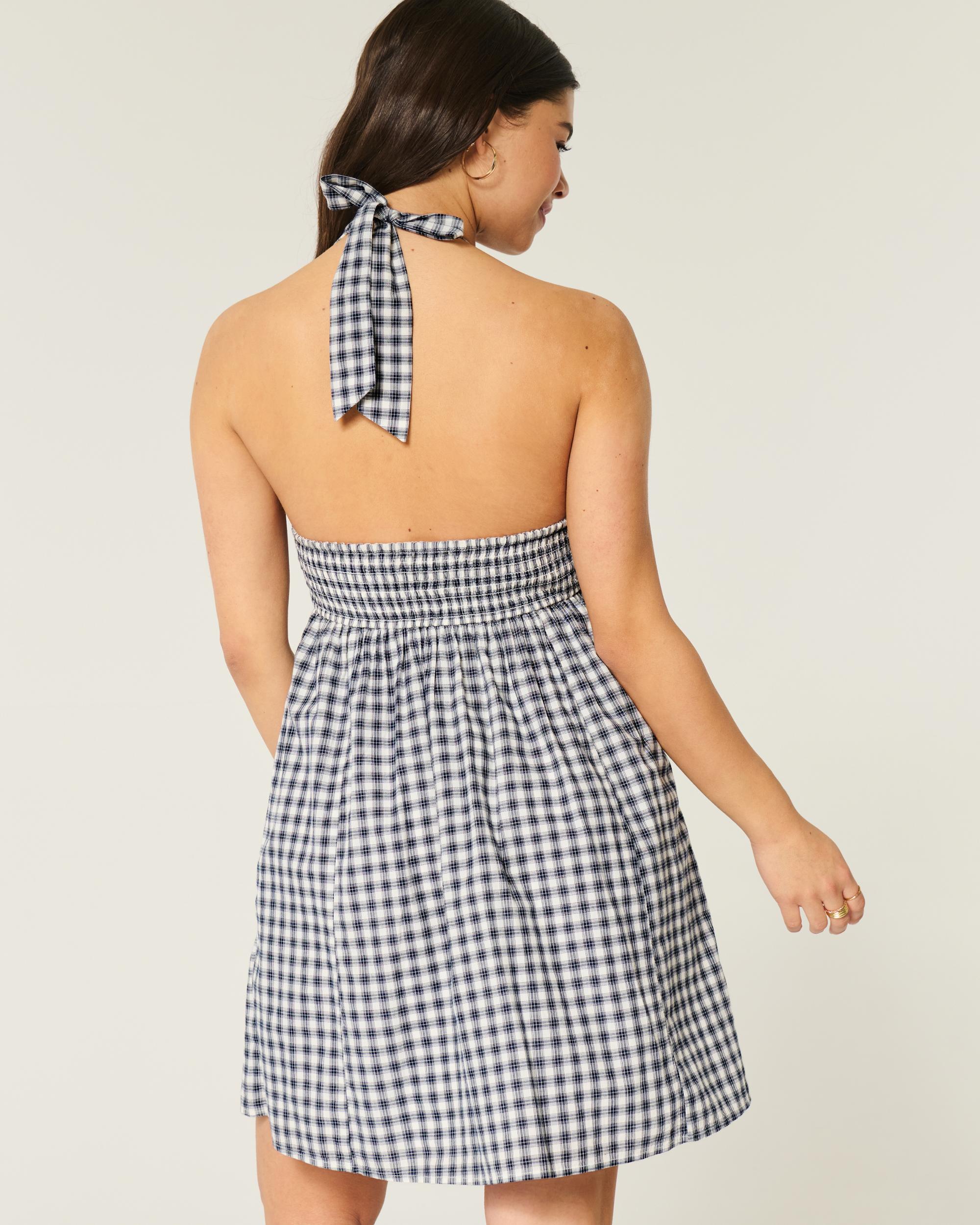 Open Back Halter Mini Dress Product Image