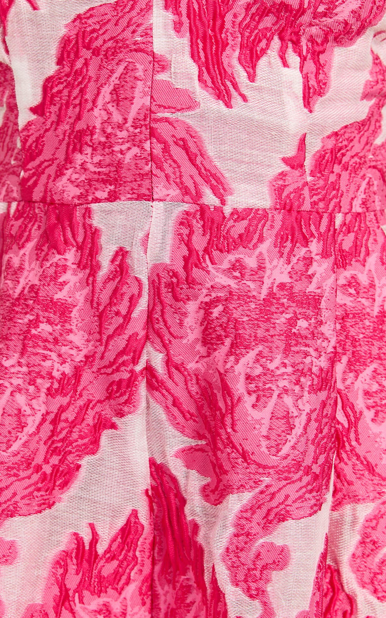 Ciara Playsuit - Strappy Plunge Flare Leg Playsuit in Pink Product Image