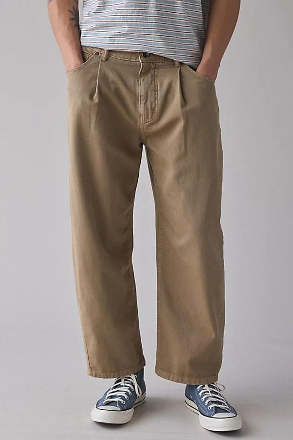 BDG Twill 5-Pocket Pleated Dad Chino Pant Mens at Urban Outfitters Product Image