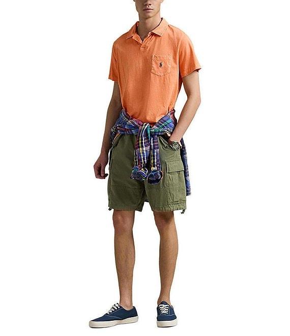 Polo Ralph Lauren Short Sleeve Linen-Blend Jersey Polo Shirt Product Image