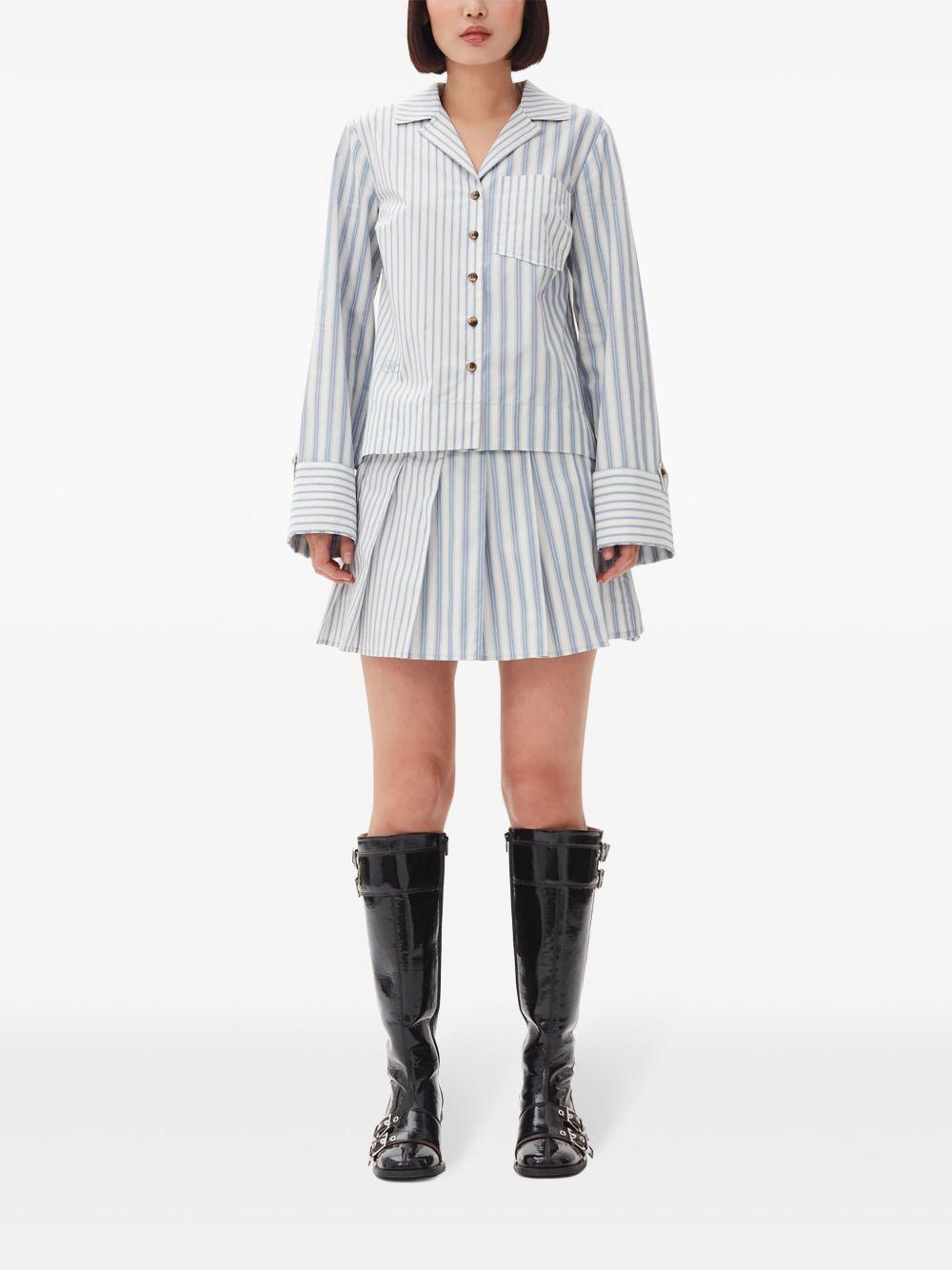 striped pleated mini skirt Product Image