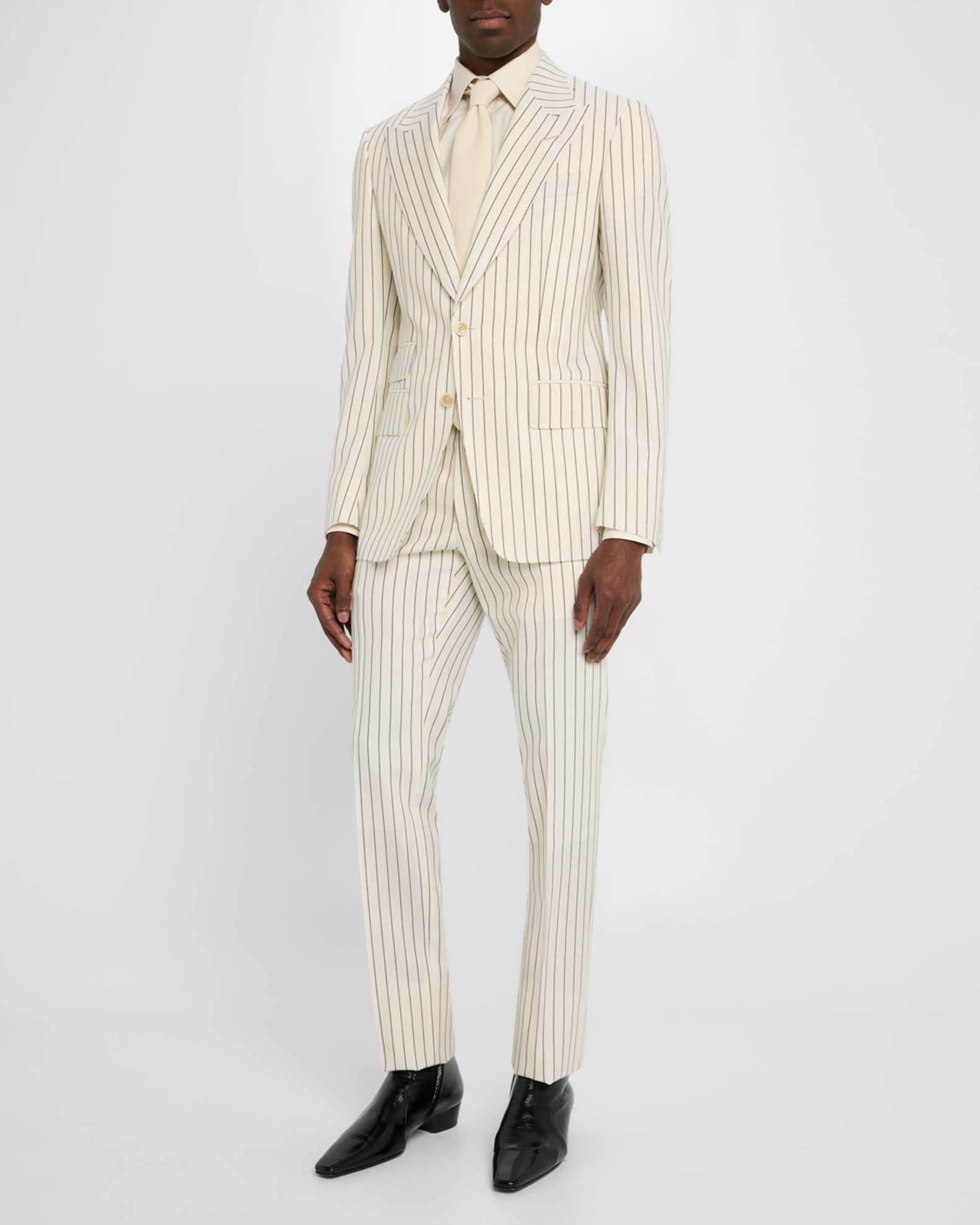 Men's Shelton Wool Pinstripe Suit Product Image