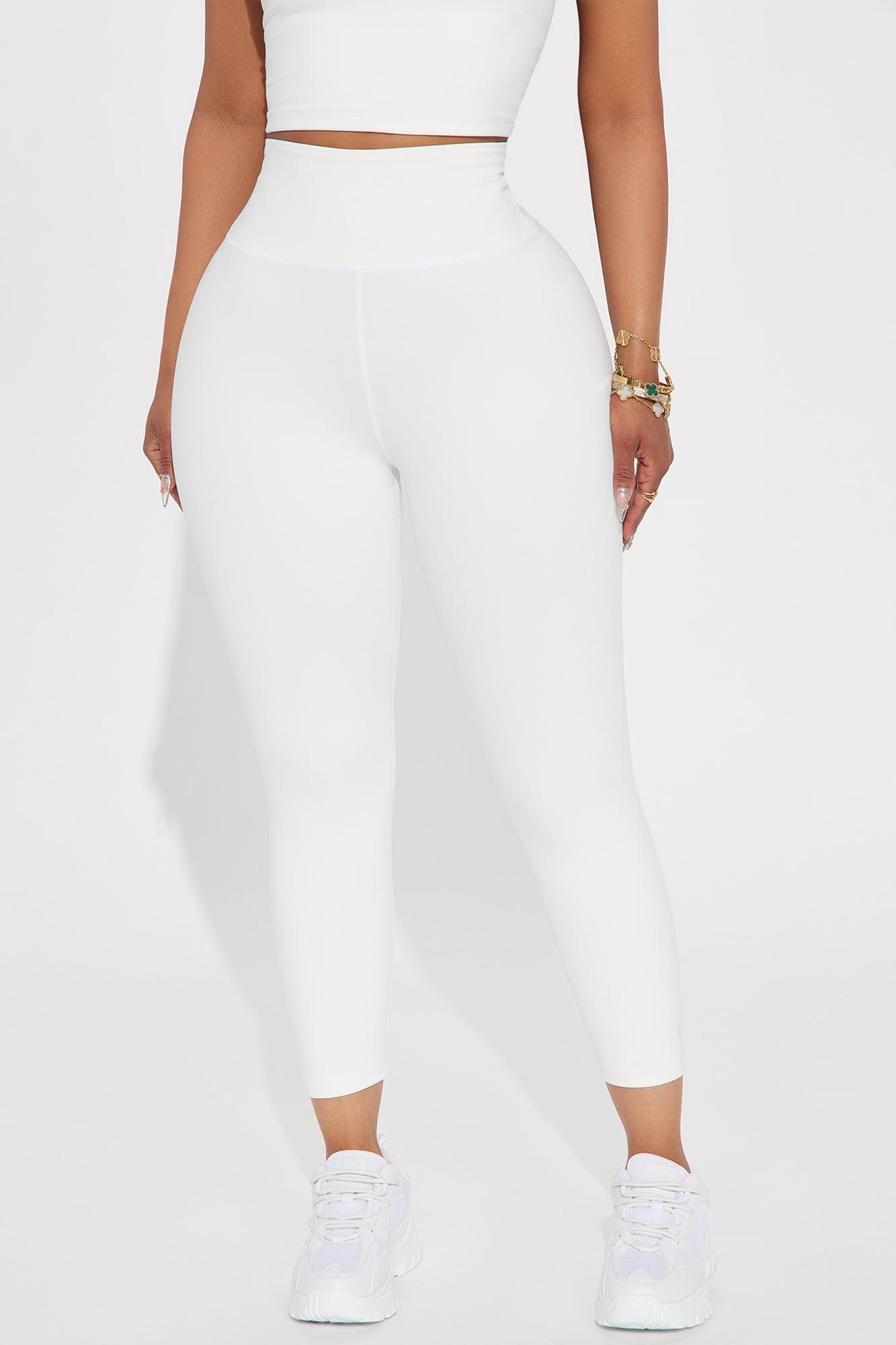 Flexibility Super Soft Capri Active Legging - White Product Image