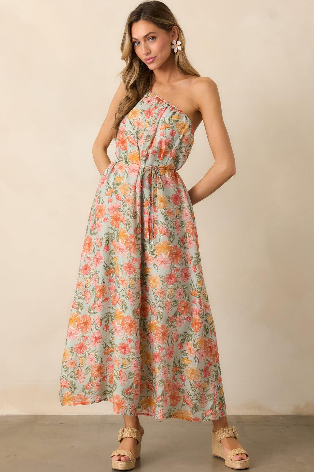 MINKPINK Lorelei Coral Maxi Dress Product Image