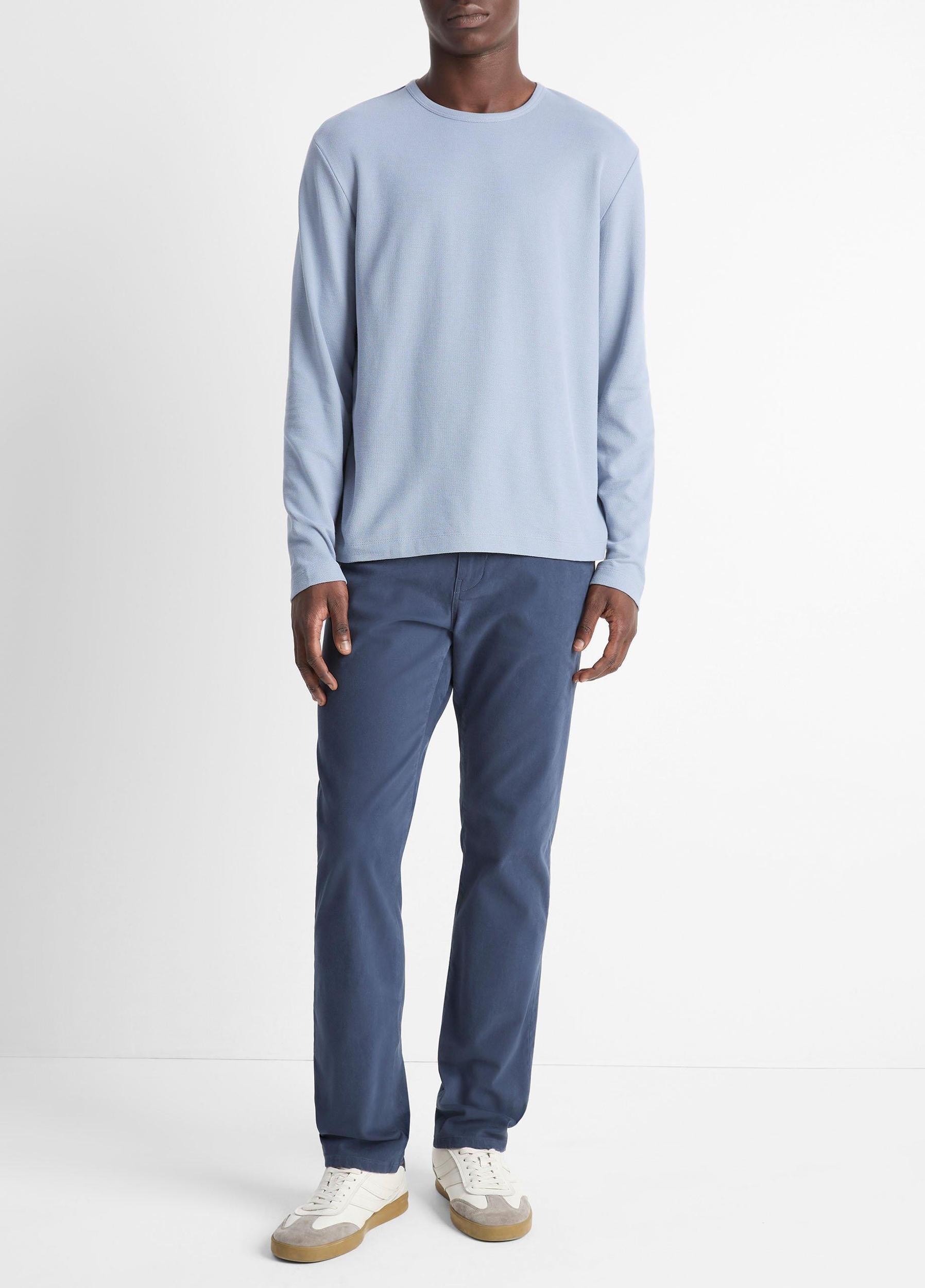 Pima Cotton Piqué Long-Sleeve T-Shirt Product Image