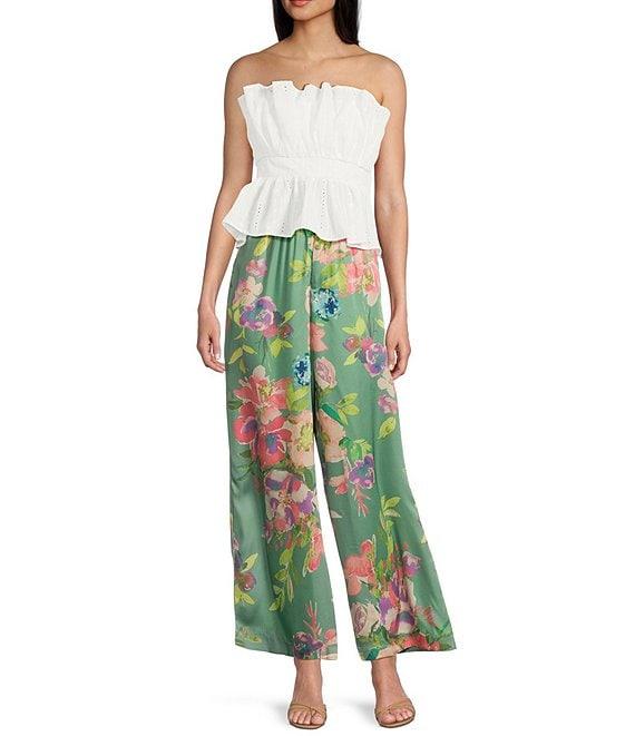 Evolutionary Strapless Peplum Embroidered Top Product Image