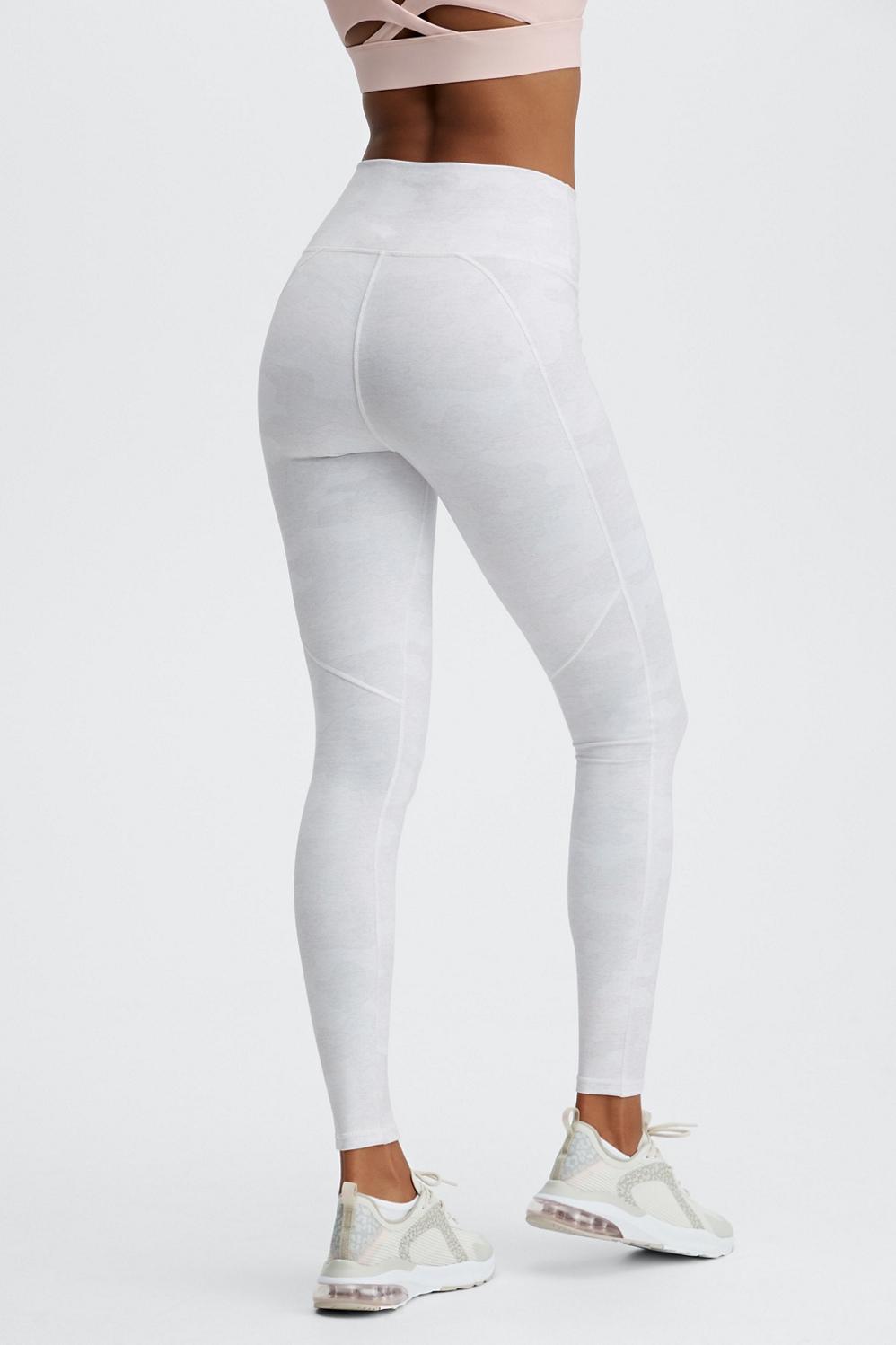 Fabletics Define High-Waisted Legging Womens White Heather Camo plus Size 3X Product Image